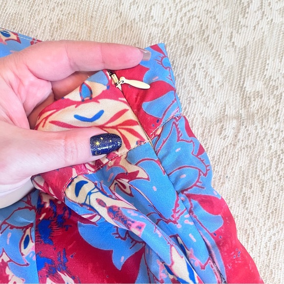 Anthropologie Hemant & Nandita Lourve metallic floral maxi skirt - Picture 4 of 12